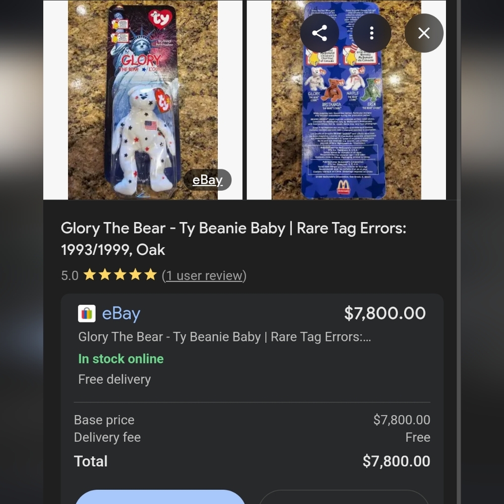 Ty Glory the Bear Plush